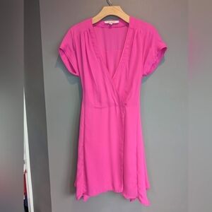 One One Six Barbie Pink Wrap Mini Dress Size XS